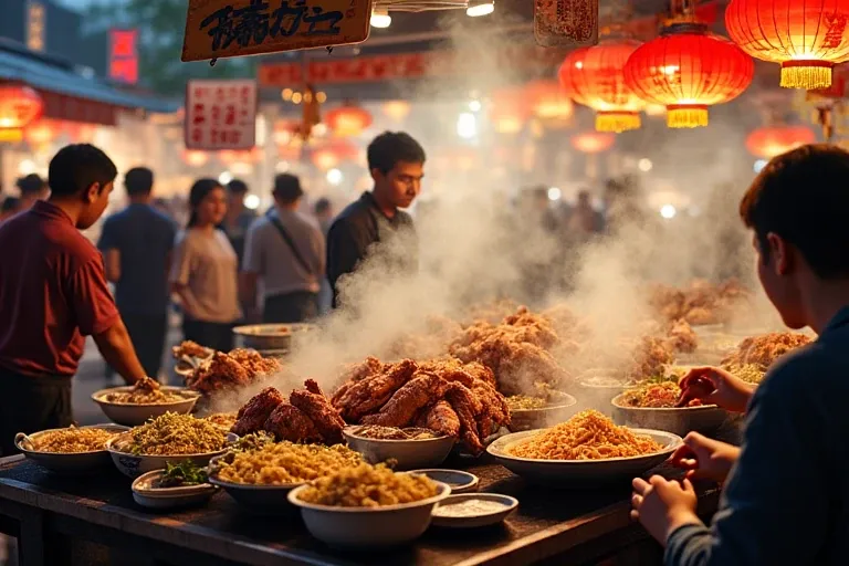 My Epicurean Adventure in Qifengdu Town: Fish Noodles, Roast Rooster, and a Surprisingly Spicy Surprise!